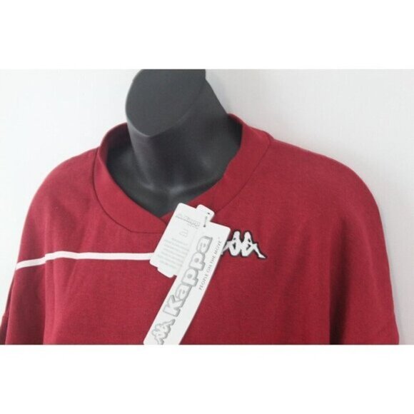 Kappa Womens Sweater Cassis Authentic Sweatshirt Omini Logo Red Size L - Picture 7 of 14